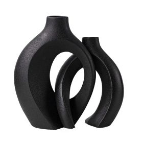 Burning Crafts Domestic Ornaments Hydroponic Vase (Color: black)