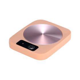 Mug Heater Coffee Mug Cup Warmer Milk Tea Water Heating Pad Cup Heater Warm Mat Constant Temperature Coaster (Color: pink)