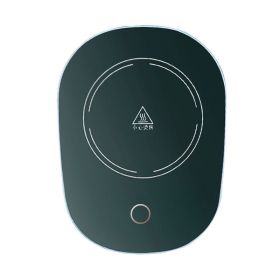 Electric Heated Coffee Mug Heating Coaster for Home Office Milk Tea Water Heating Mat Smart Thermostatic Warmer Pad (Color: green)