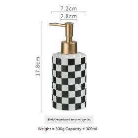 Light Luxury Popular Ceramic Hand Sanitizer Shower Gel Shampoo Conditioner Hotel Storage Bottle (Color: black)